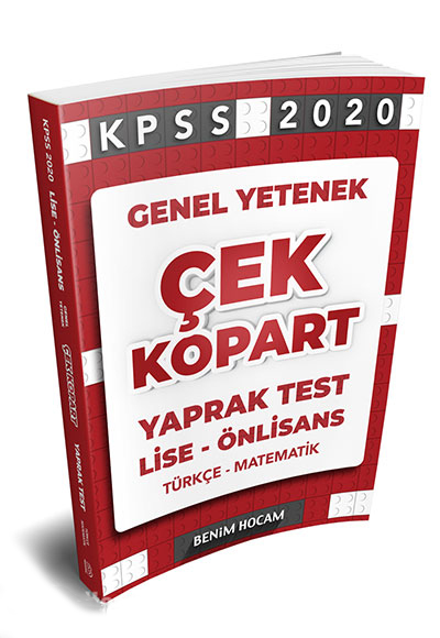 2020 Lise-önlisans Kpss Genel Yetenek Çek Kopart Yaprak Test Benim Hocam Yayınları