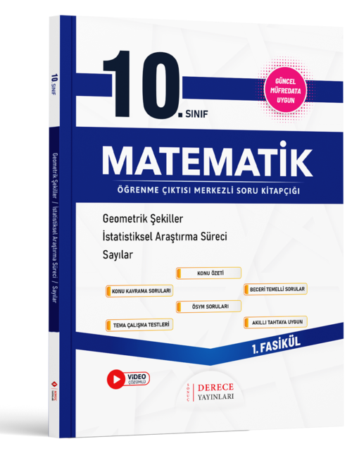 Derece Yayınları 10.Sınıf Matematik Modüller Set 2025 Güncel Müfredata Uygun