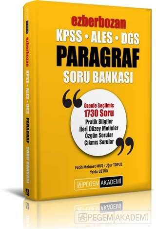 Ezberbozan Kpss Ales Dgs Paragraf Soru Bankası