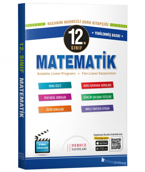12.sınıf Matematik Modüler Set  Derece Yayınları 2023-2024 - 2025