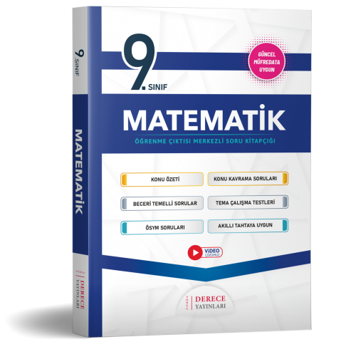 Derece Yayınları 9.Sınıf Matematik Modüller Set 2025 Güncel Müfredata Uygun