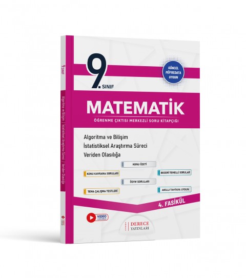 Derece Yayınları 9.Sınıf Matematik Modüller Set 2025 Güncel Müfredata Uygun