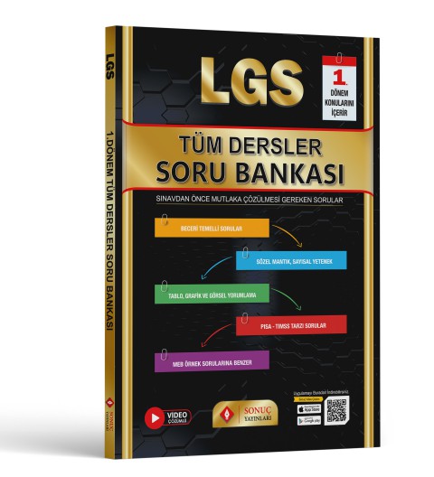 Lgs Tüm Dersler Soru Bankası 1.dönem Sonuç Yayınları 2024 - 2025
