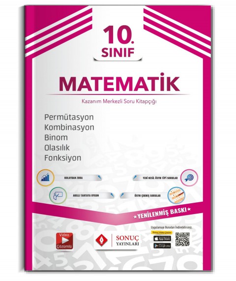 Sonuç Yayınları 10.sınıf Permütasyon Kombinasyon, Binom Olasılık, Fonksiyon 2024
