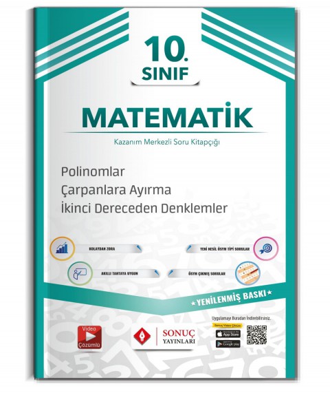 Sonuç Yayınları 10.sınıf Polinomlar Çarpanlara Ayırma, Iı. Dereceden Denklemler 2024 - 2025
