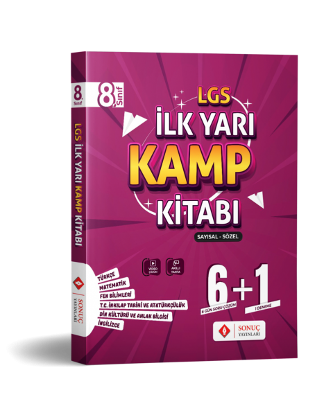 Sonuç Yayınları 8. Sınıf LGS İlk Yarı Kamp Kitabı - Sayısal & Sözel