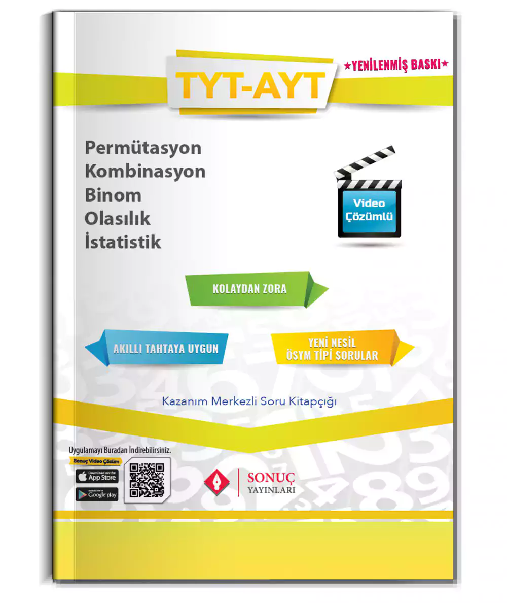 Sonuç Yayınları TYT-AYT Permütasyon Kombinasyon Binom Olasılık İst. 2024 - 2025