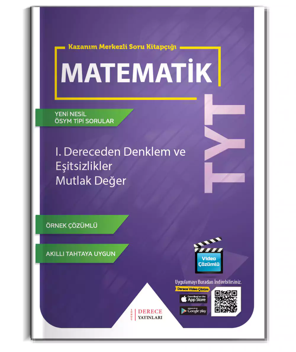 Tyt I.dereceden Denklem Ve Eşitsizlikler Mutlak Değer 2023-2024 Derece Yayınları