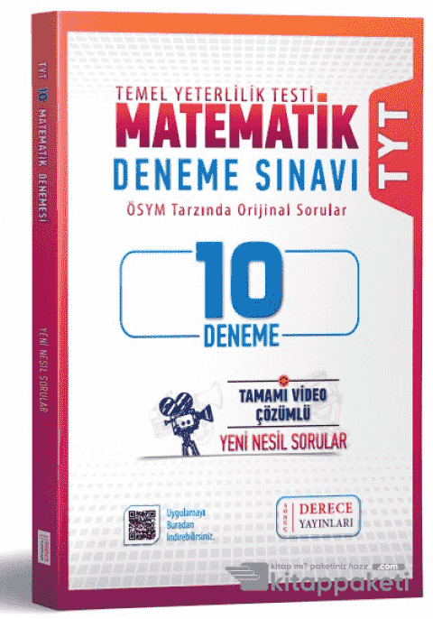 Tyt Matematik 10 Lu Deneme 2023-2024 Derece Yayınları