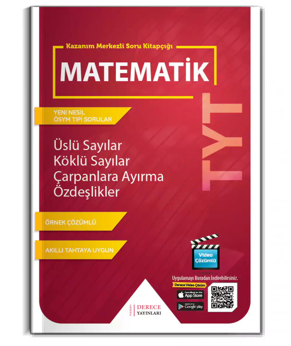 Tyt Üslü Köklü Sayılar Çarpanlara Ayırma Özdeşlikler 2023-2024 Derece Yayınları